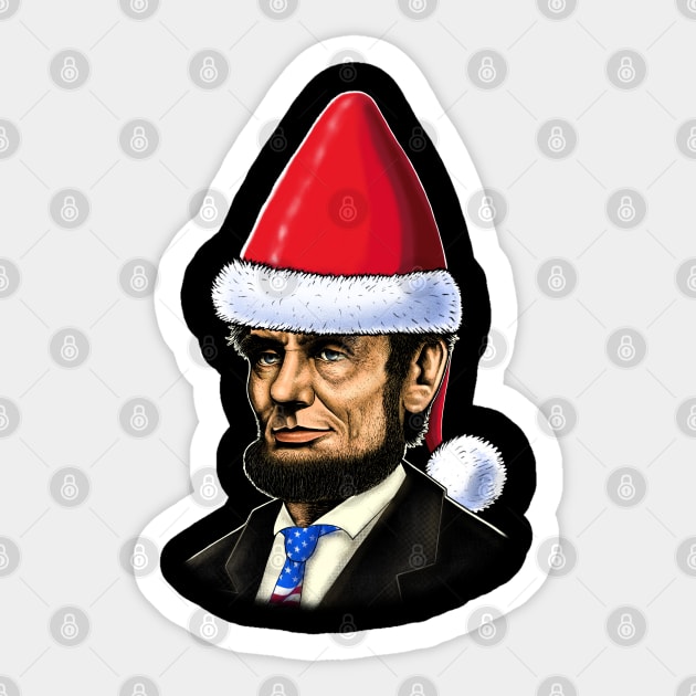 Abraham Lincoln merry Christmas Sticker by Artardishop